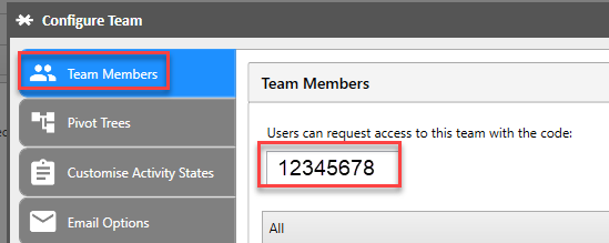Team Members Code